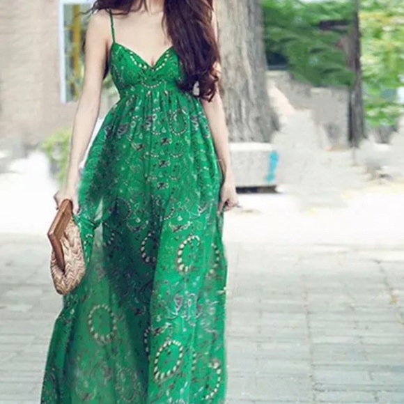 Boho Chiffon Maxi Dress - Picture 4 of 5